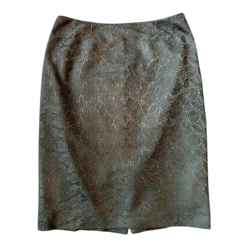 Black Label by Evan Picone Black Lace Pencil Skirt 6